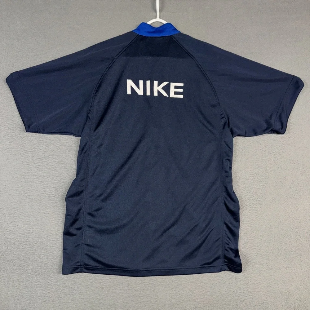 Vintage Nike Team Sports Warm Up Jacket Mens Medium Blue Full Zip Basketball Y2K